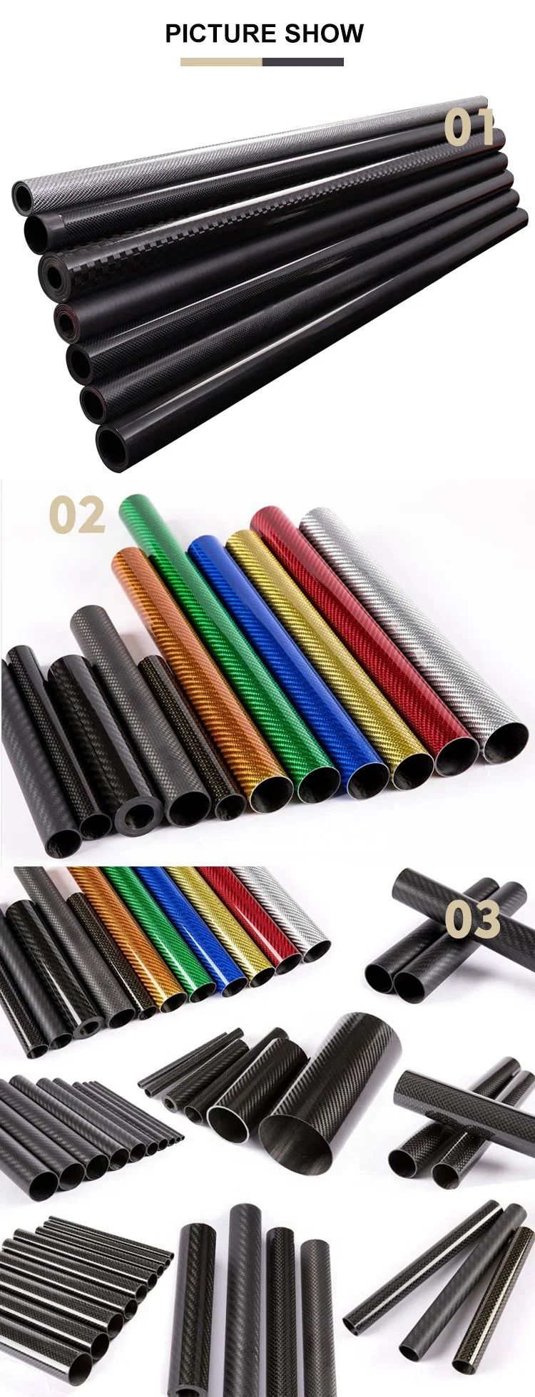 China Factory Hot Sale Customized 3K Speargun Barrel Speargun Carbon Fiber Tube