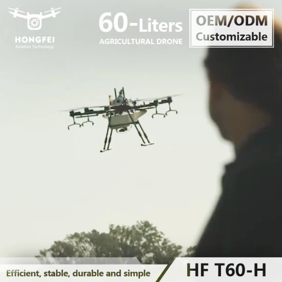 Produits agricoles de Fumigation électrique d'essence de drone de longue Endurance d'oiseau de GPS 60L pour la pulvérisation de plante